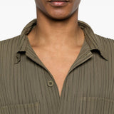 Camicia con tasca e bottoni in verde Gongdid design - uomo 