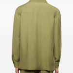 Giacca-camicia con ricamo in verde Laneus - uomo 