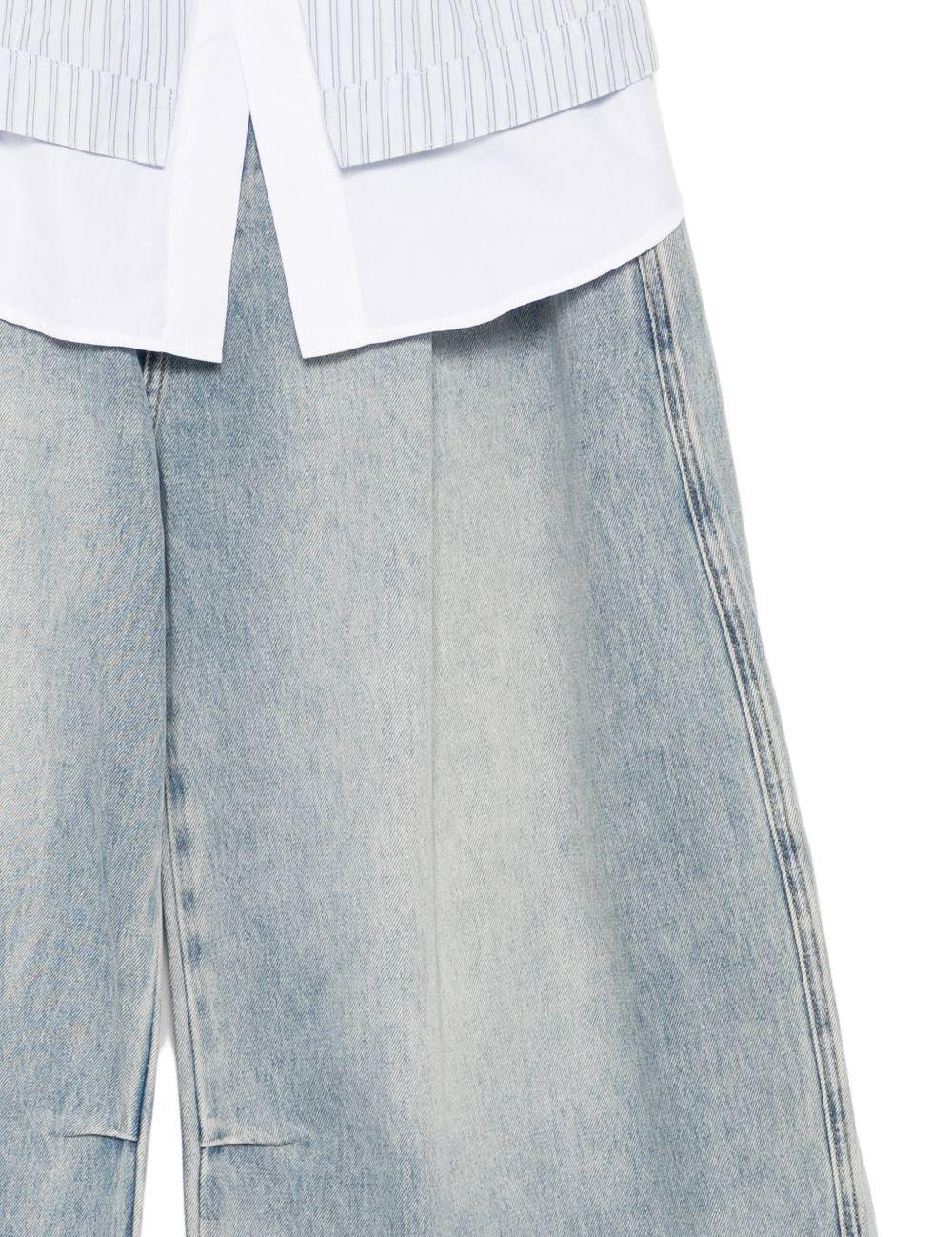 Jeans a gamba larga 2 in 1 in azzurro Feng chen wang - uomo 