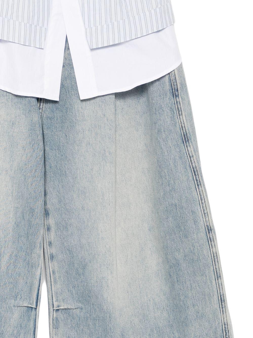 Jeans a gamba larga 2 in 1 in azzurro Feng chen wang - uomo 