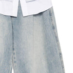 Jeans a gamba larga 2 in 1 in azzurro Feng chen wang - uomo 