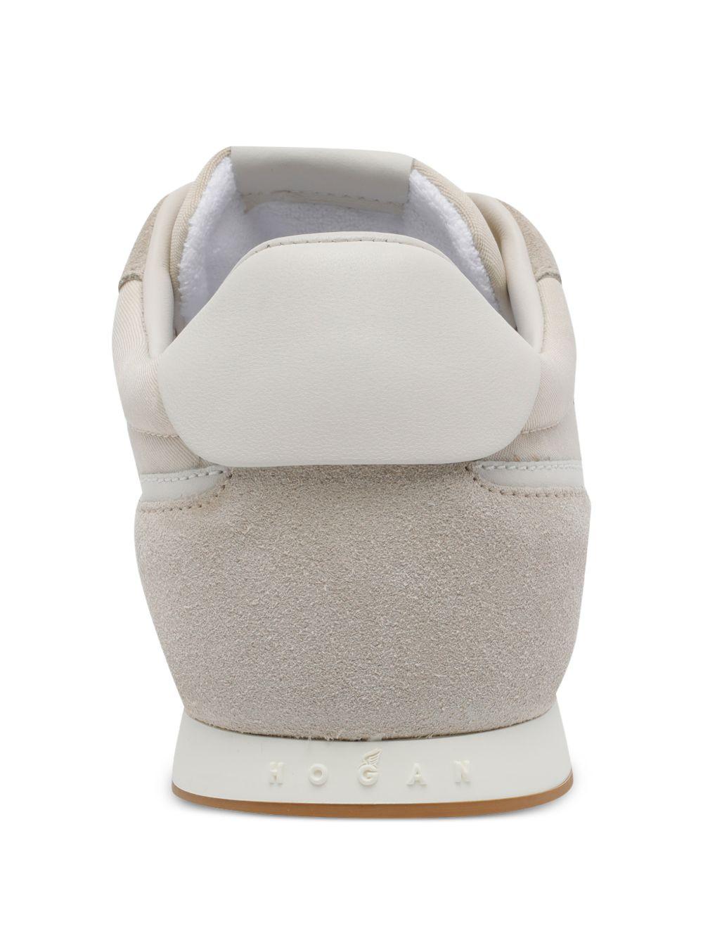 Sneakers basse con logo in grigio taupe Hogan - uomo 