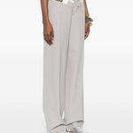 Pantaloni con dettaglio risvolto in grigio MM6 Maison Margiela - donna 