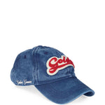 Cappello da baseball in denim Journey in blu 