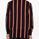Polo a maniche lunghe a righe in nero Junya watanabe - uomo 
