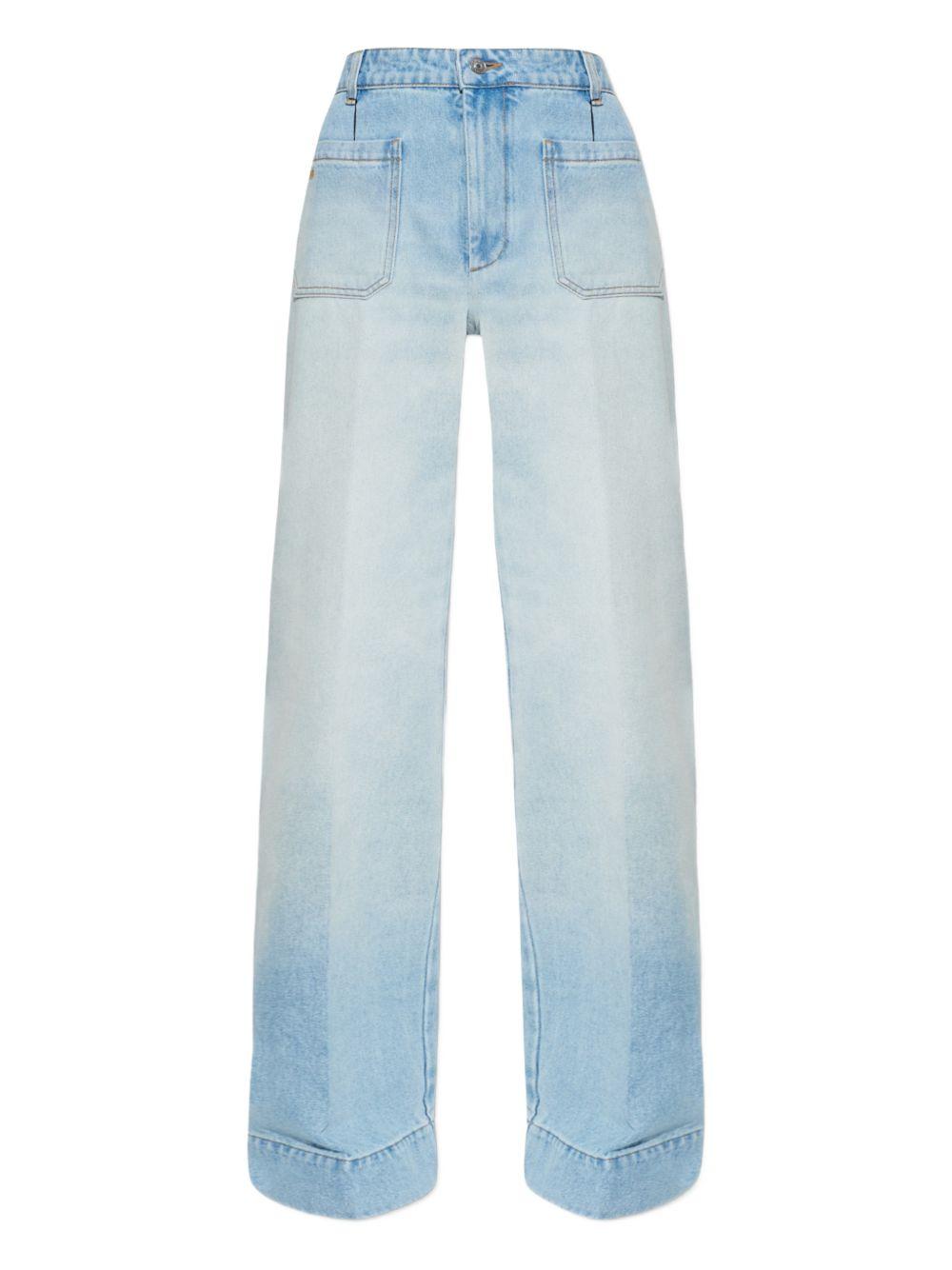 Jeans con tasche in blu Victoria beckham - donna 