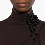 Abito mini con cut-out in marrone Amen - donna 