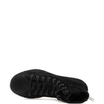 Sneakers con lacci e zip in nero 