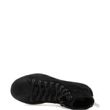 Sneakers con lacci e zip in nero 