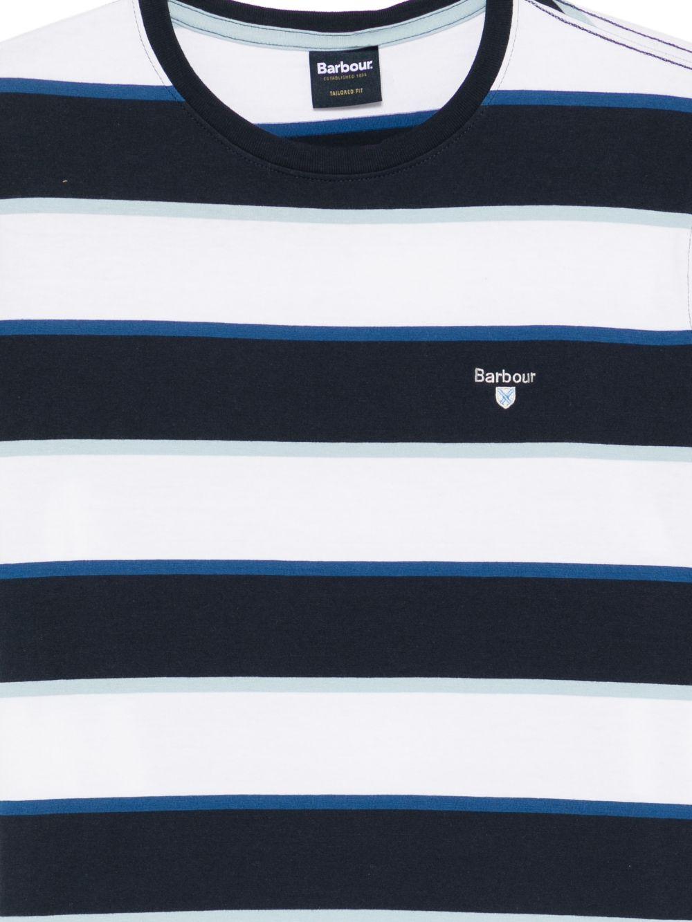 T-shirt a righe multicolore Barbour - uomo 