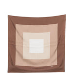 Sciarpa geometrica quadrata in marrone Lardini - uomo 