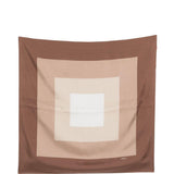 Sciarpa geometrica quadrata in marrone Lardini - uomo 