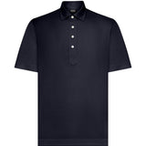 Polo con bottoni in blu Zegna - uomo 