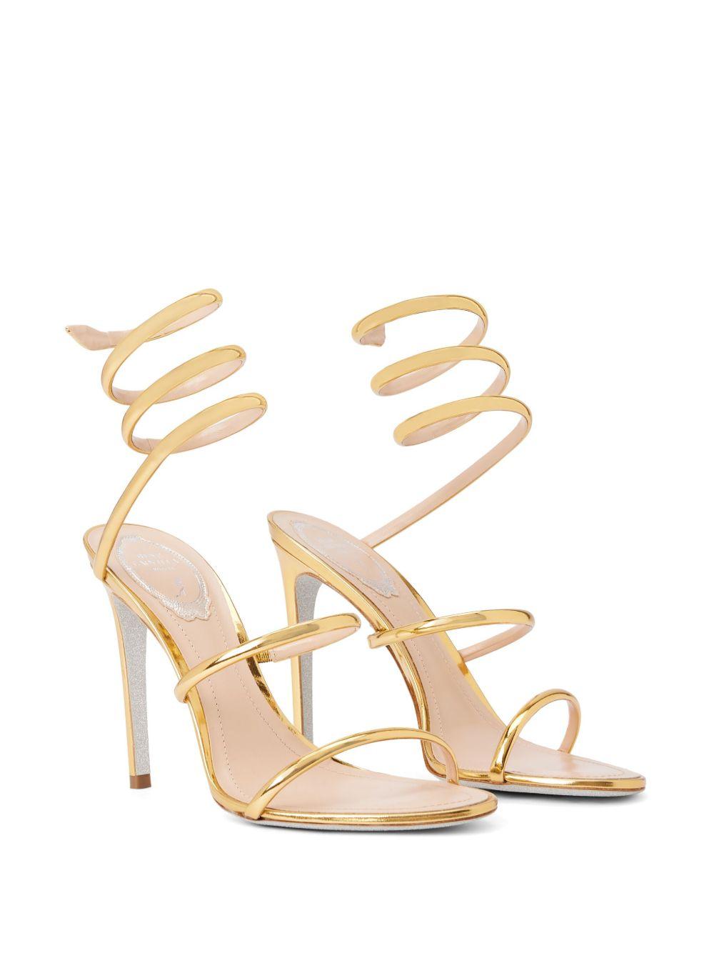 Sandali Cleo in oro Rene caovilla - donna 