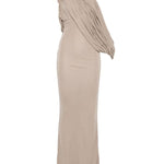Abito monospalla drappeggiato in beige Christopher esber - donna 