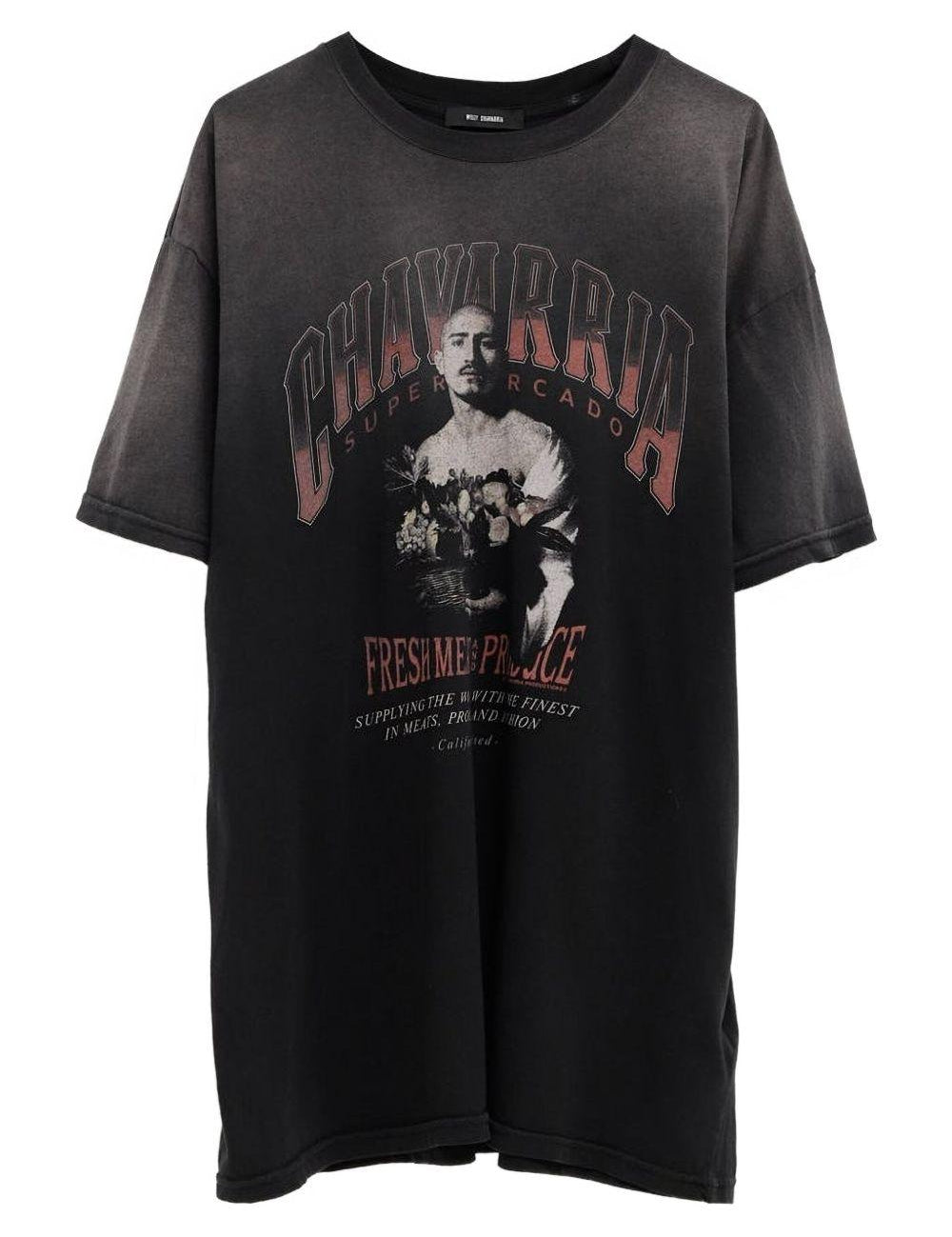 T-shirt con stampa grafica in nero Willy chavarria - uomo 