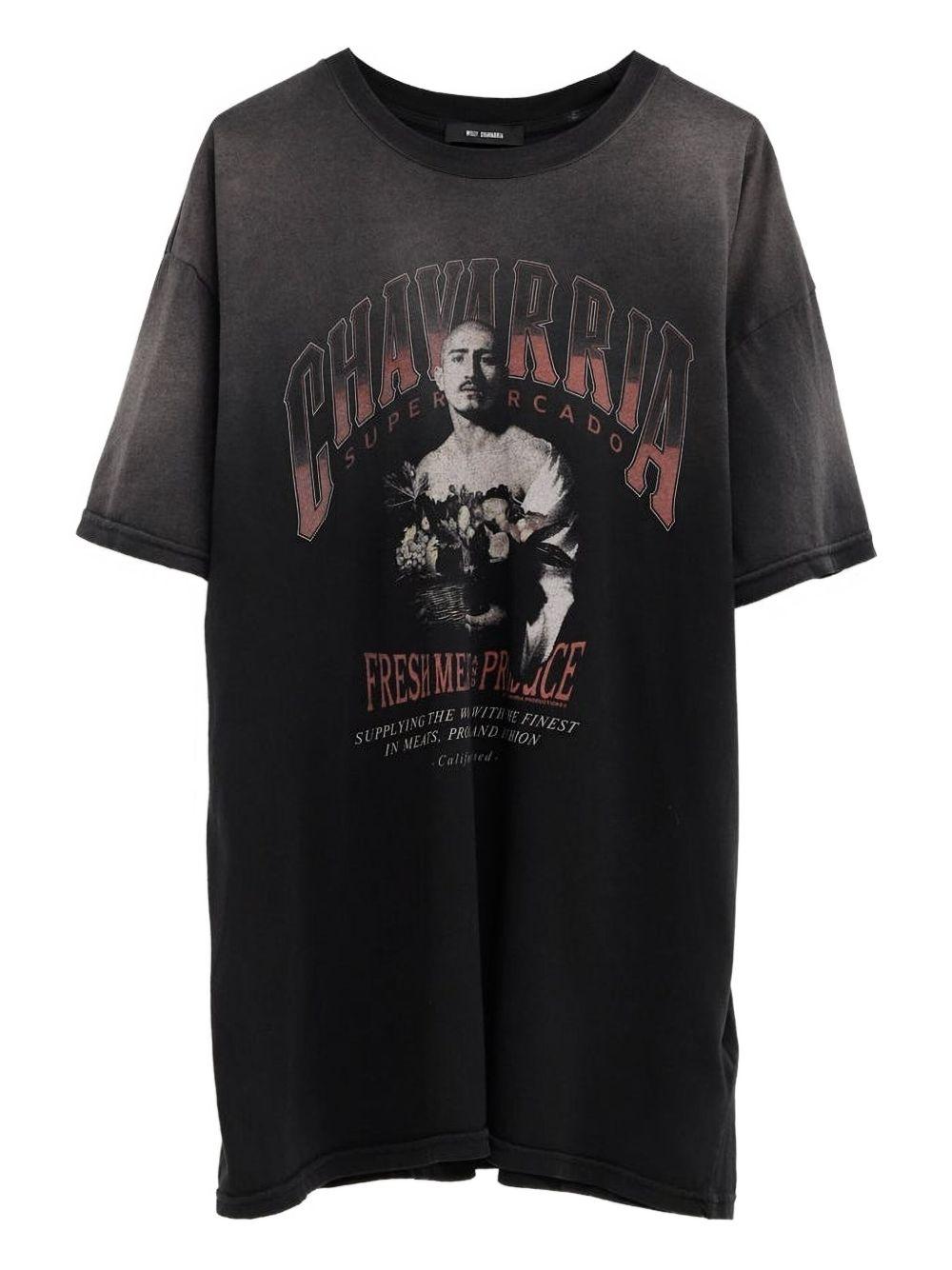 T-shirt con stampa grafica in nero Willy chavarria - uomo 