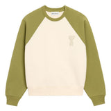 Felpa Ami De Coeur con applicazione in bianco e verde Ami paris - uomo 