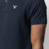 Polo con logo in blu - BARBOUR uomo 
