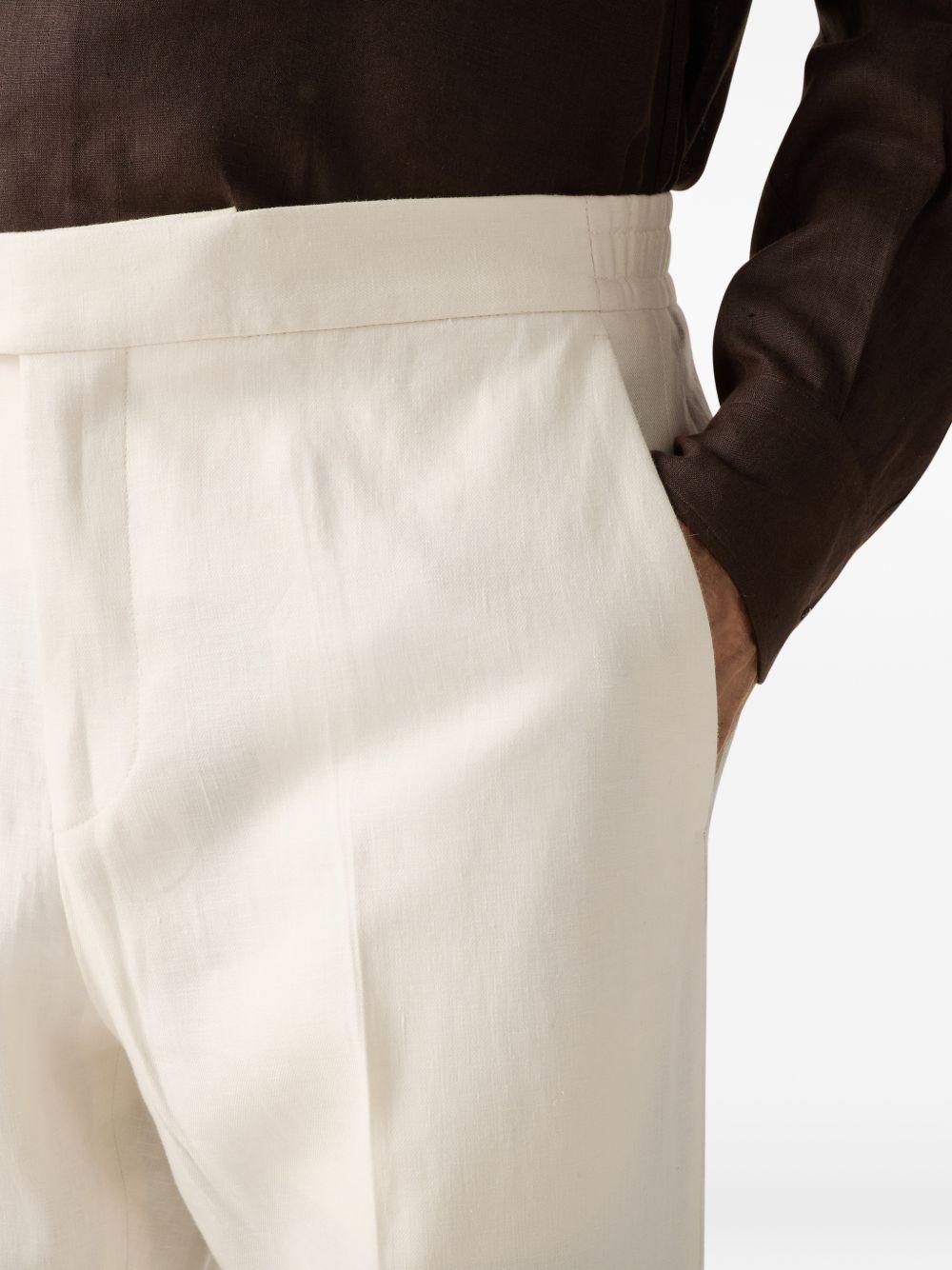 Pantaloni in lino Oasi in bianco Zegna - uomo 