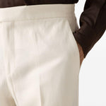 Pantaloni in lino Oasi in bianco Zegna - uomo 