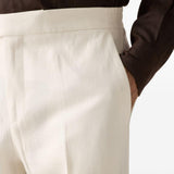 Pantaloni in lino Oasi in bianco Zegna - uomo 