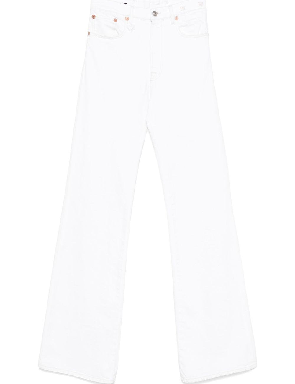 Jeansa gamba dritta in bianco R13 - donna 