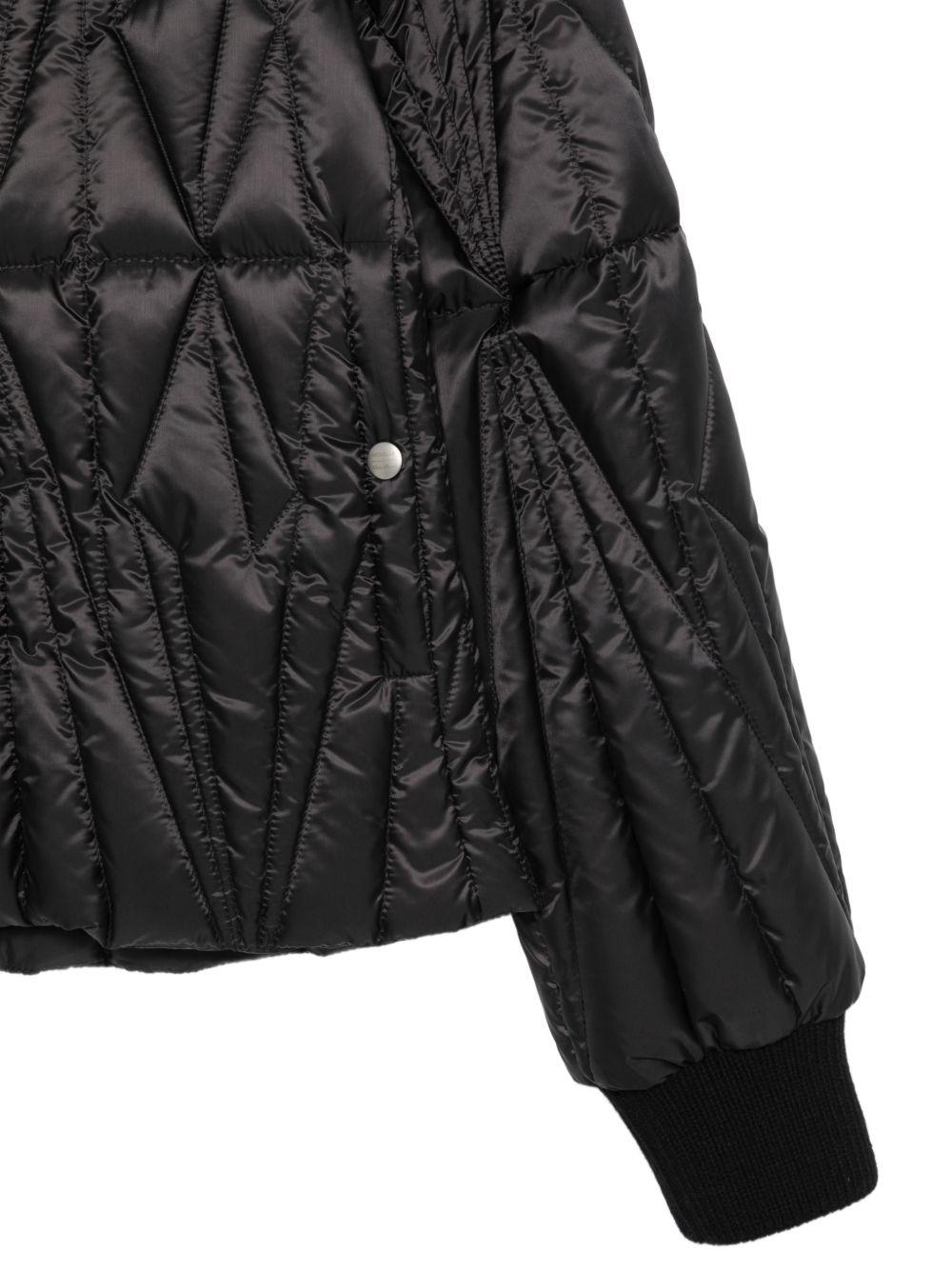 Giacca trapuntata geocamo in nero Rick Owens x Moncler - unisex<BR/> 