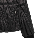 Giacca trapuntata geocamo in nero Rick Owens x Moncler - unisex<BR/> 