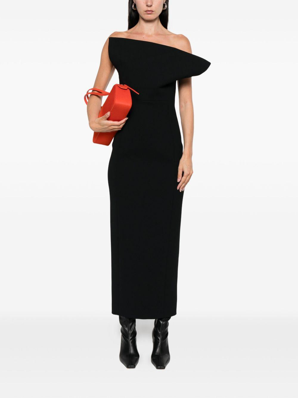 Abito senza spalline cato in nero Khaite - donna 