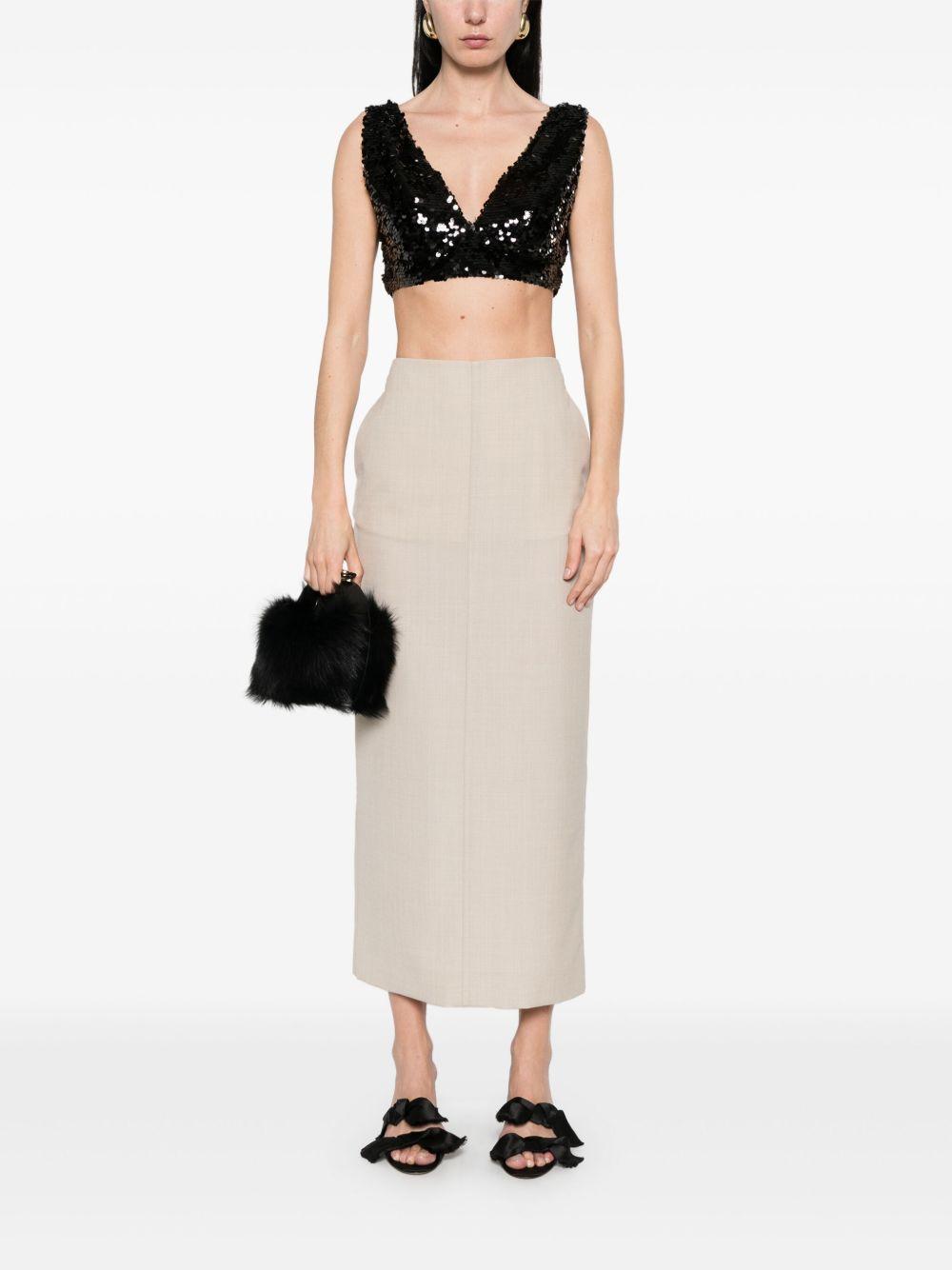 Top con paillettes in nero Philosophy Di Lorenzo Serafini - donna 