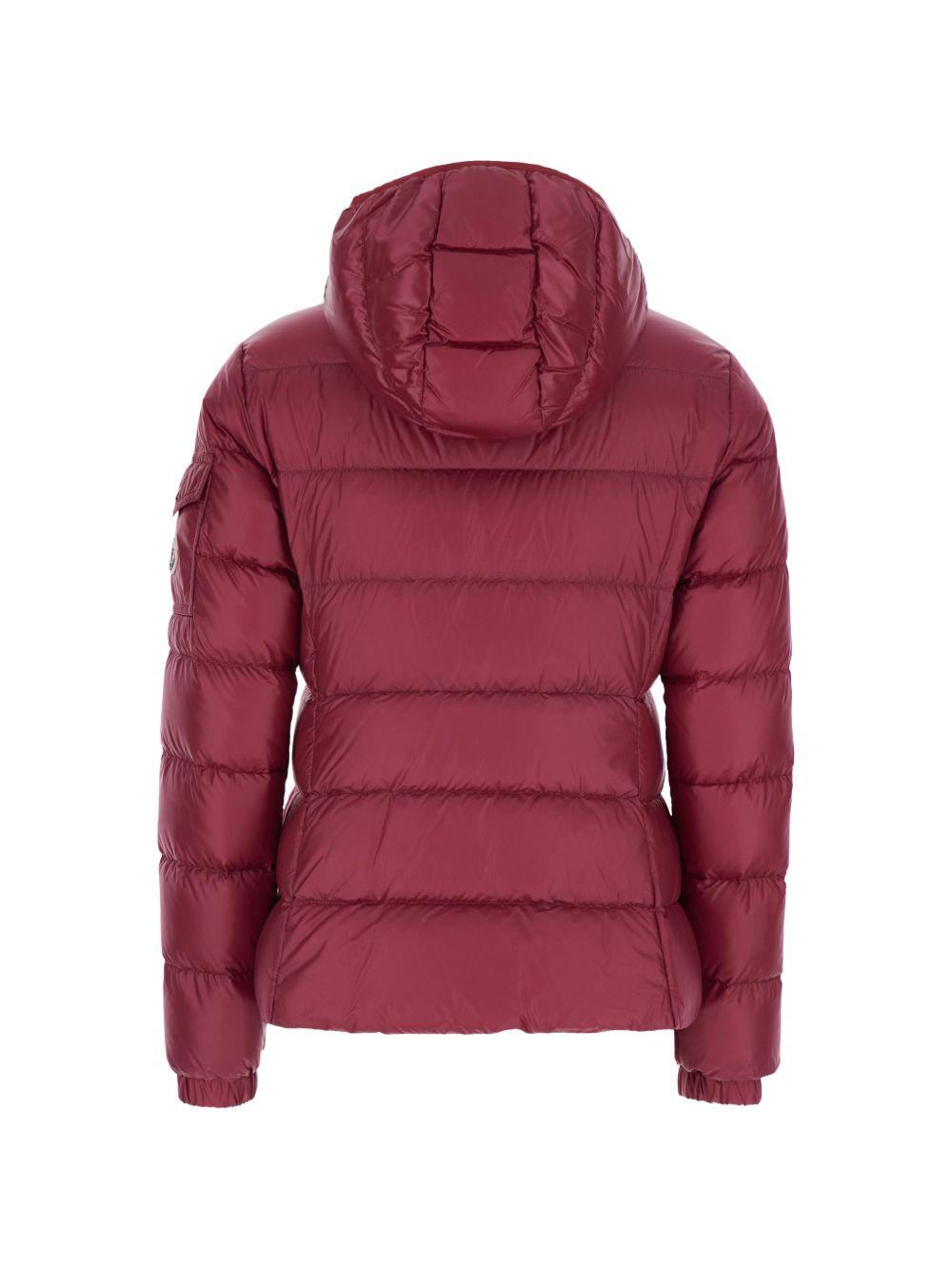 Piumino con cappuccio glesse in bordeaux Moncler - donna 