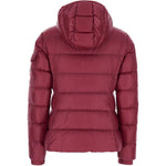 Piumino con cappuccio glesse in bordeaux Moncler - donna 