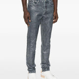 Jeans con lavaggio acido in blu Purple - uomo 