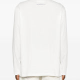 T-shirt a maniche lunghe con stampa in bianco Oamc peacemaker - uomo 