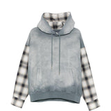 Felpa con maniche a quadri in grigio Feng chen wang - uomo 