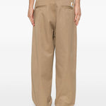 Pantaloni con logo brandy in marrone Carhartt wip - uomo 