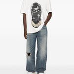 T-shirt con stampa Mask Crosses in bianco Ih nom uh nit - uomo 