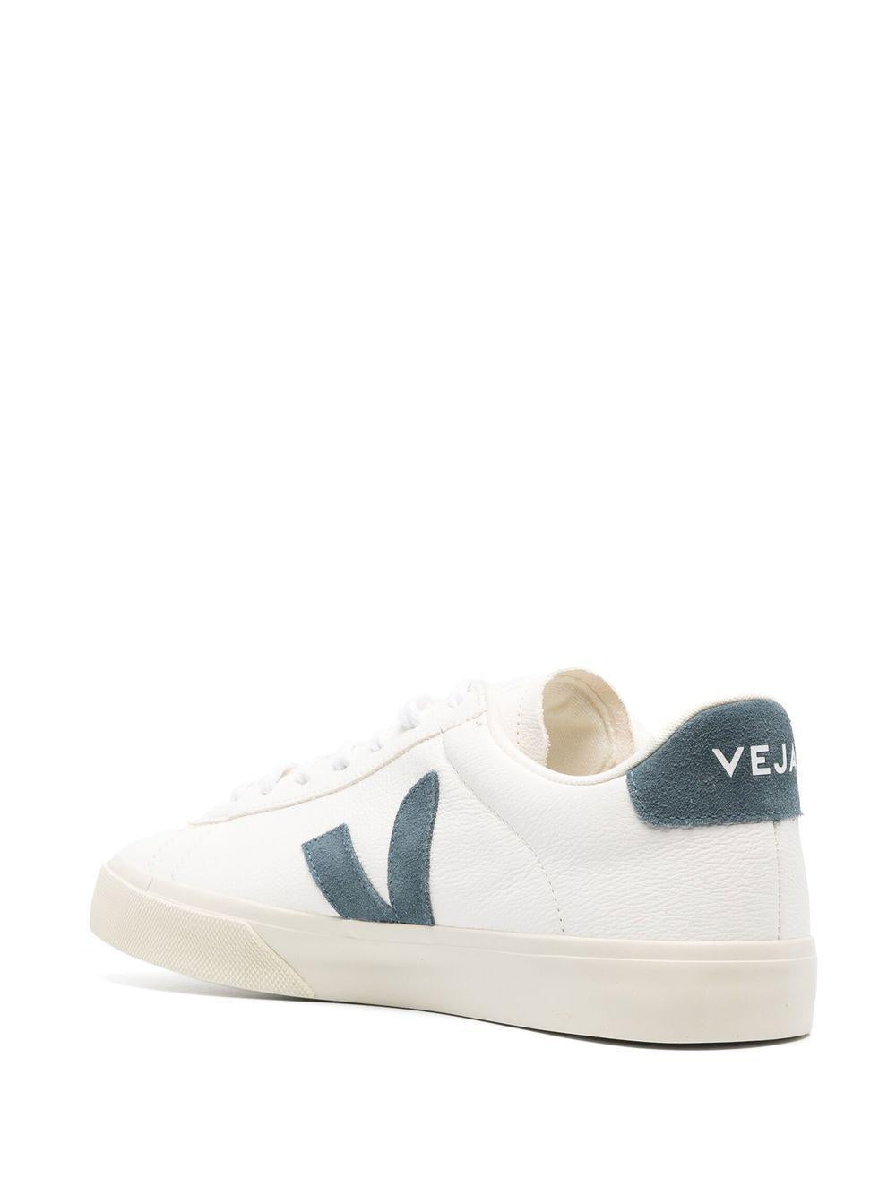 Sneakers basse campo in bianco e blu - VEJA uomo 
