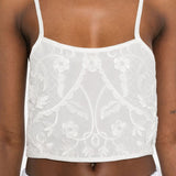 Top in pizzo con motivo floreale in bianco Maurizio - donna 