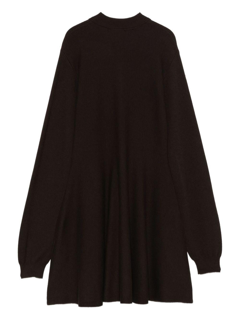 Mini abito a maniche lunghe in marrone Rotate sunday - donna 