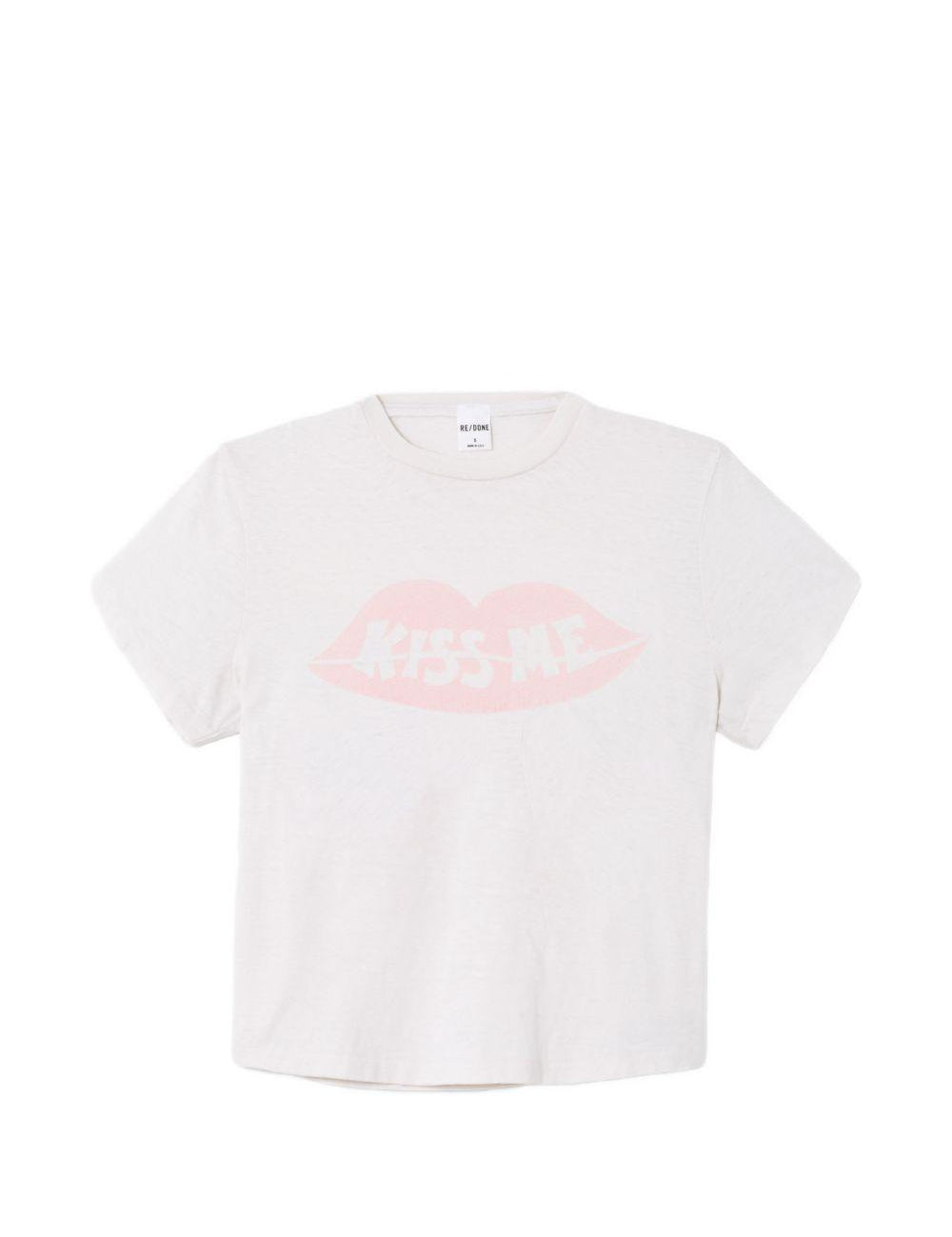 T-shirt con stampa in bianco Re/done - donna 