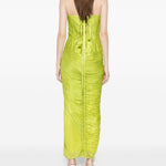 Abito midi senza spalline ruby in verde Maria lucia hohan - donna 
