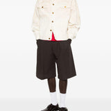 Giacca denim overisize in avorio Willy chavarria - uomo 