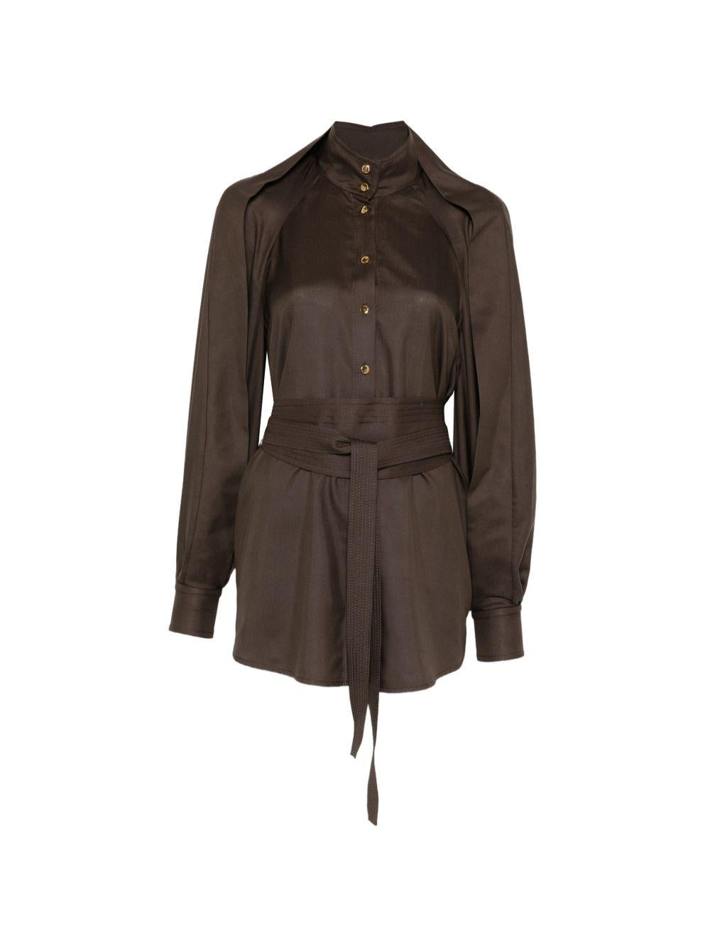 Camicia Luna con nodo in vita in marrone Zimmermann - donna 