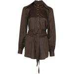Camicia Luna con nodo in vita in marrone Zimmermann - donna 