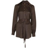 Camicia Luna con nodo in vita in marrone Zimmermann - donna 