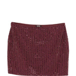 Minigonna con cristalli in bordeaux Venuja - donna 