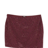 Minigonna con cristalli in bordeaux Venuja - donna 