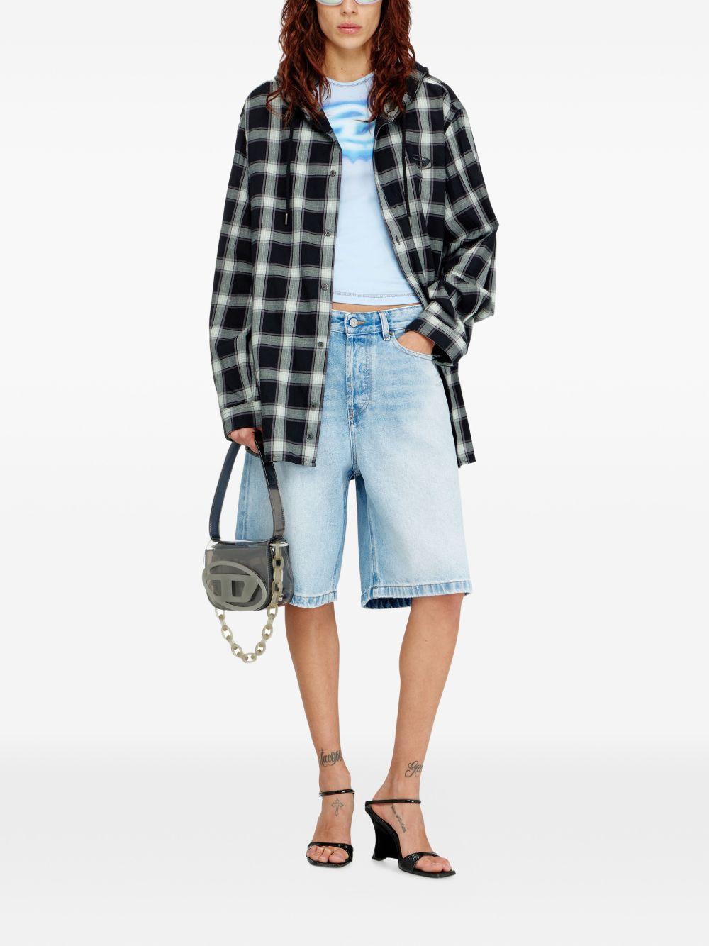 Shorts de-sire in denim blu diesel - donn 